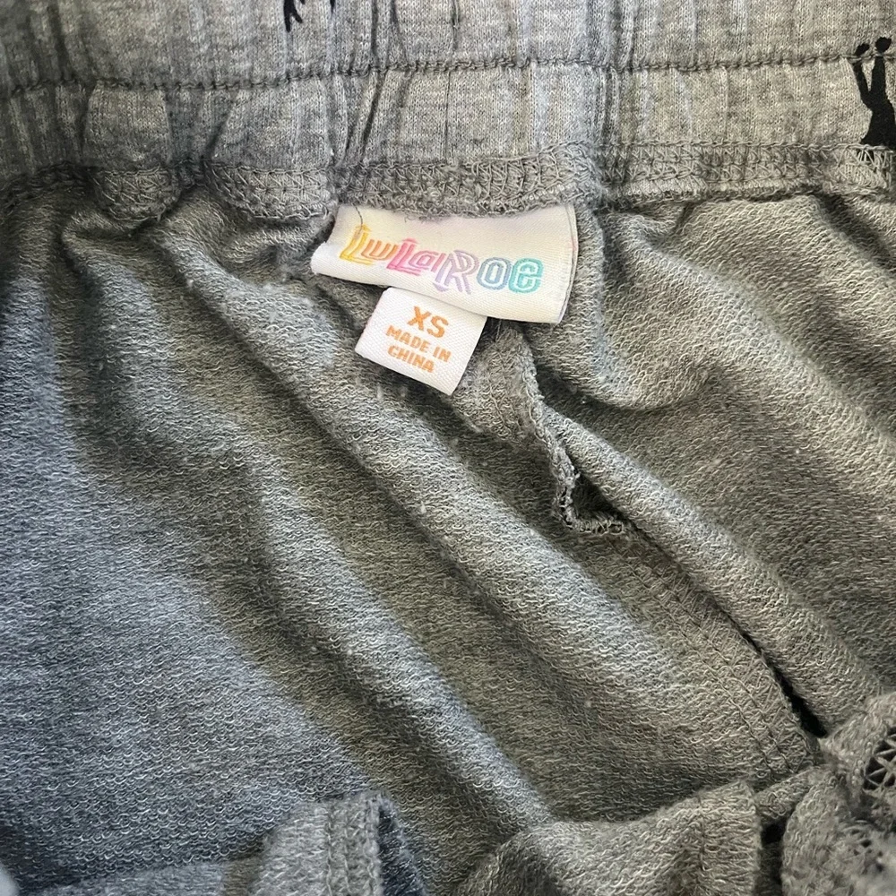 LuLaRoe XS Gray Womens Joggers with Deer Print - Picture 2 of 3